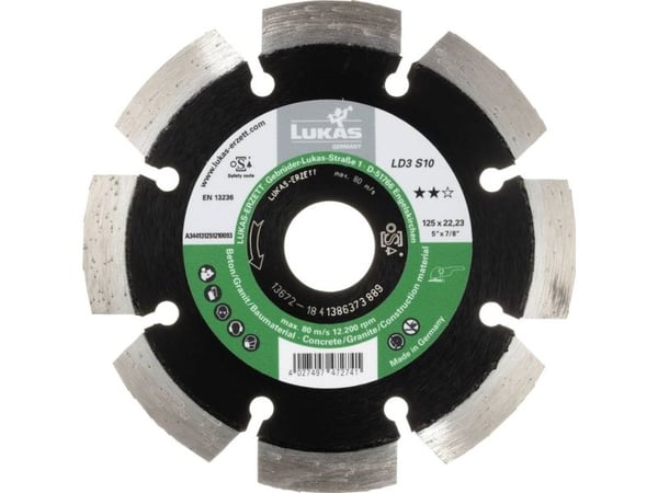 LUKAS-ERZETT A344131251210093 diamantskive LD3 S10 125x22,23x10 1 stk.