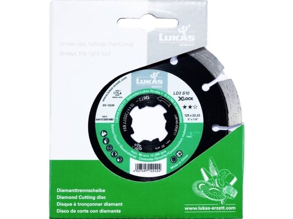 LUKAS-ERZETT A344131259210083 diamantskive LD3 S10 X-LOCK 125 diamantskjæreskive 1 stk