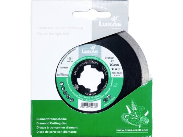 LUKAS-ERZETT A344111259107013 diamantfliseskive S7 X-LOCK 125, 10 stk