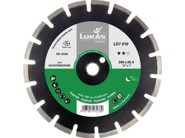 LUKAS-ERZETT diamantskive Diamantskæreskive LD7 S10 300x25,40x10 (1 stk) A344173002210183