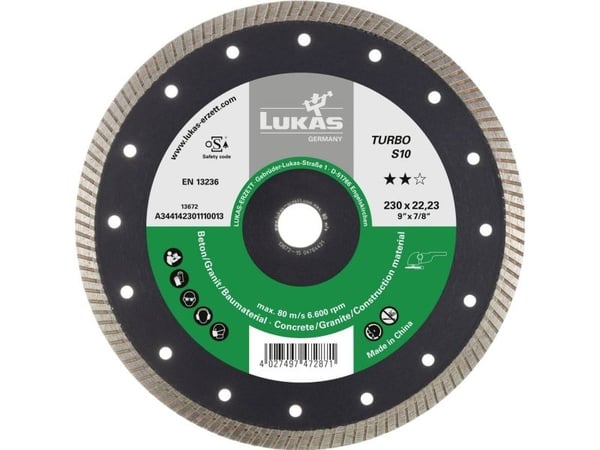 LUKAS-ERZETT A344142301110013 DiamantTURBO S10 230 diamantkappskive 1 stk