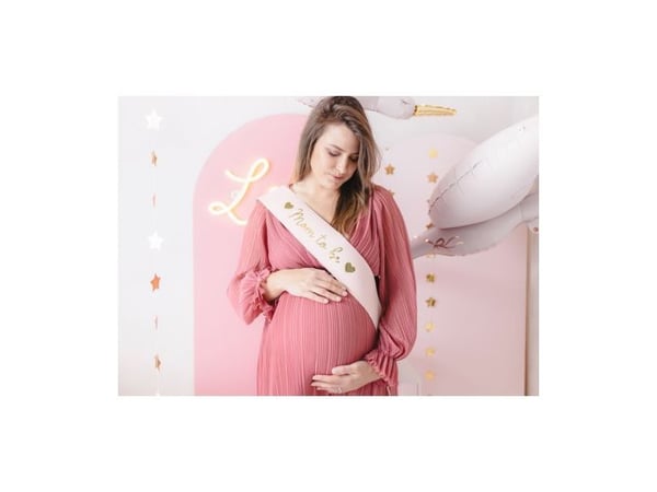 Mom to be-sjal/sjalett, rosa