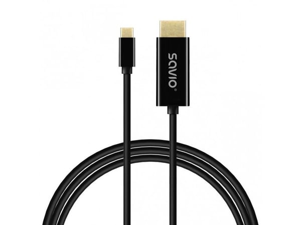 SAVIO CL-190 USB-C til HDMI-kabel, 30 Hz, 1 m, plast