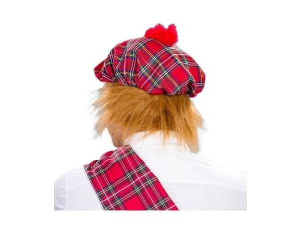 Red Mr Tartan hatt