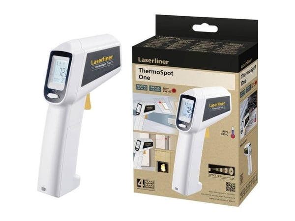 Laserliner ThermoSpot One, °C, -38 - 365 °C, Sort, Hvit, 0,2 °C, 2,5 °C, Rektangulær