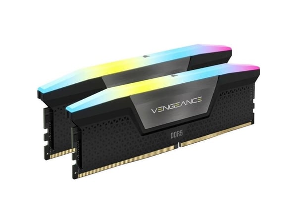 CORSAIR Vengeance RGB - DDR5 - sett - 32 GB: 2 x 16 GB - DIMM 288-pin - 3200 MHz / PC5-51200 - CL36 - 1.35 V - ikke-bufret - grå