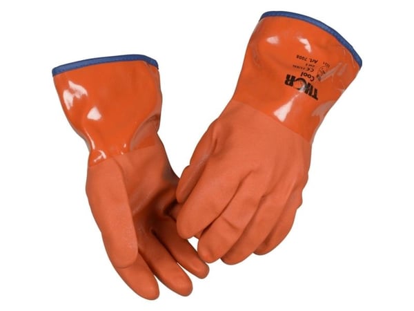 Vinterhandske, THOR PVC Vinter, 9, orange - (6 stk.)