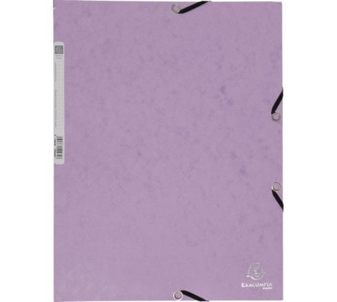 Elastisk mappe Pastell lilla 24x32 cm passer til A4-ark - 400 gram ensfarget papp