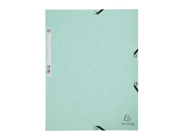 Elastisk mappe pastellgrønn 24x32 cm passer til A4-ark - 400 gram ensfarget papp - laget i Frankrike