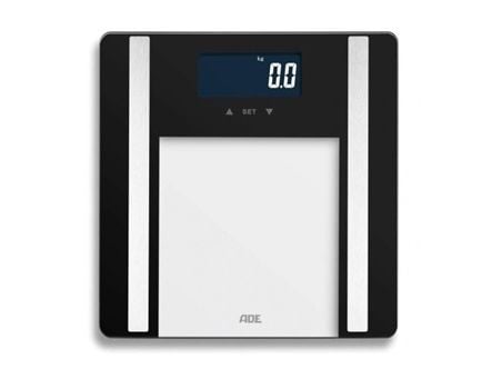 ADE BA2300-1, Sähkökäyttöinen henkilövaaka, 200 kg, 100 g, musta, Valkoinen, kg, lb, Neliö