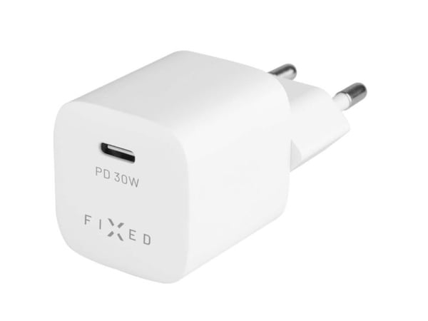 FIXED Mini PD 30 - Strömadapter - 30 Watt - 3 A - PD 3.0 (24 pin USB-C) - vit