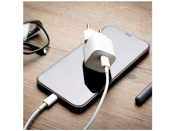 FIXED Mini PD 30 - Strömadapter - 30 Watt - 3 A - PD 3.0 (24 pin USB-C) - vit