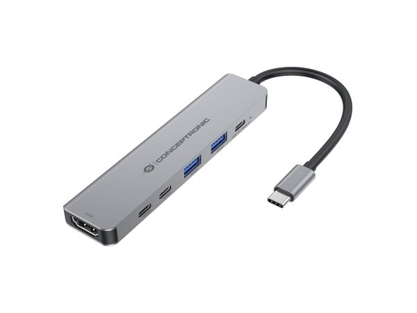 Conceptronic DONN33G, Kabel, USB 3.2 Gen 1 (3.1 Gen 1) Type-C, 100 W, Silver, 5 Gbit/s, 4K Ultra HD