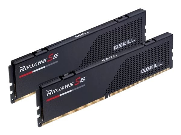 G.Skill Ripjaws S5 - DDR5 - sett - 128 GB: 2 x 64 GB - DIMM 288-pin lav profil - 6000 MT/s / PC5-48000 - CL34 - 1.35 V - ikke-bufret - ikke-ECC - m...