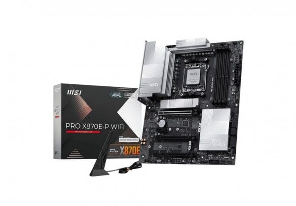 MSI PRO X870E-P WIFI - Hovedkort - ATX - Socket AM5 - AMD X870E Chipset - 5 Gigabit Ethernet, Wi-Fi 7, Bluetooth - innbygd grafikk (CPU kreves) - H...