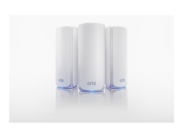NETGEAR Orbi 770 Series RBE770 - Wi-Fi-system - (utvider) - inntil 180 kvm - maske 1GbE, 2.5GbE, Wi-Fi 7 Multibånd