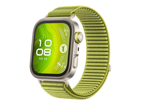 Huawei Watch Fit 4 Pro - Aluminiumslegering - smartklokke med stropp - nylon - grønn - håndleddstørrelse: 130-210 mm - display 1.82" - Bluetooth - ...