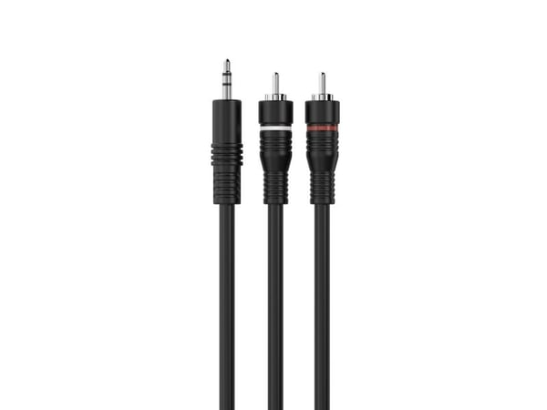 Sinox mini jack till phono-kabel 1,2 m, svart