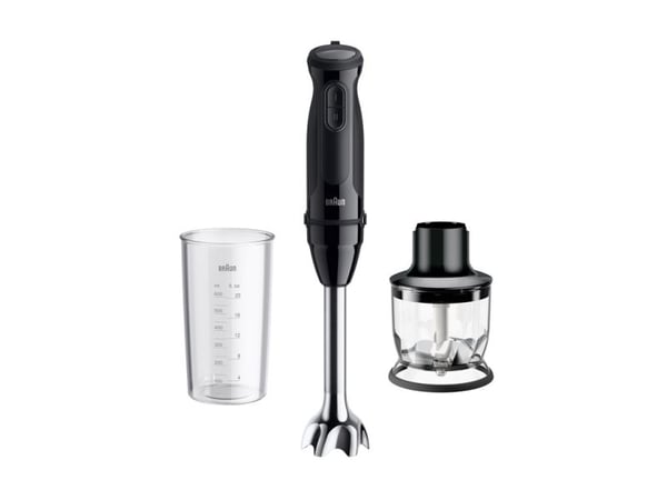 Braun MultiQuick 3 MQ30201M Stavmikser, Stav Mikser, 0,6 l, 900 W, Svart, Satin Stål