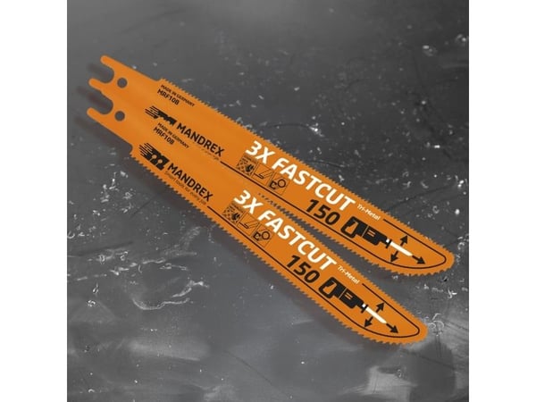 MANDREX bajonetsavklinge 3X - 2 stk. 150/130x19 mm - stål + rustfri