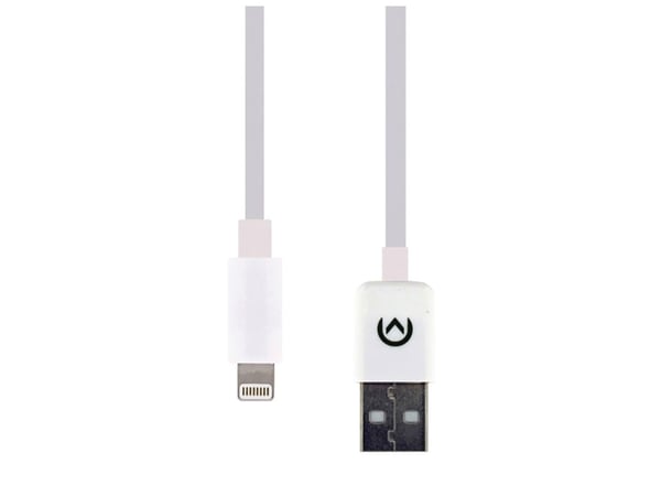 Mobilize MOB-21211, 1 m, Lightning, USB A, Hvit, Rett, Rett