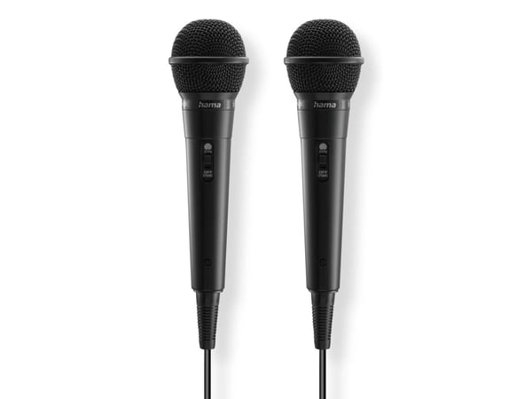 Hama Karaoke, Karaokemikrofon, -75 dB, 100 - 10000 Hz, 600 O, Énveis, Koblet med ledninger (ikke trådløs)