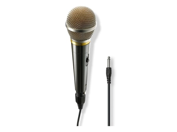 Hama Vocal Pro, Dynamisk mikrofon, -71 dB, 100 - 10000 Hz, 600 O, Énveis, Koblet med ledninger (ikke trådløs)