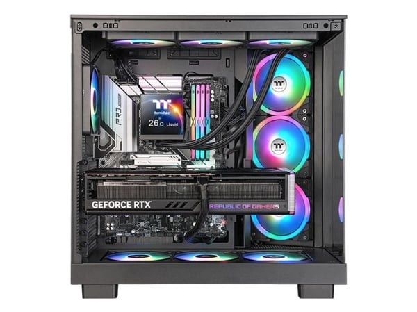 Thermaltake MAGFloe 420 Ultra ARGB, Alt-i-ett væskekjøler, 14 cm, 500 RPM, 2000 RPM, Sort