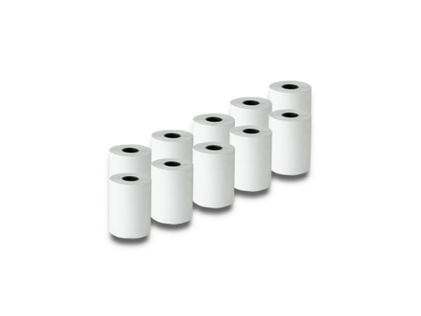 Qoltec - Hvit - Rull (5,7 cm x 20 m) - 55 g/m² - 10 rull(er) termisk papir