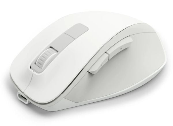 Hama WM-500 - Mus - ergonomisk - silent, rechargable battery - høyrehendt - optisk - 6 knapper - trådløs - 2.4 GHz - USB trådløs mottaker - hvit - ...