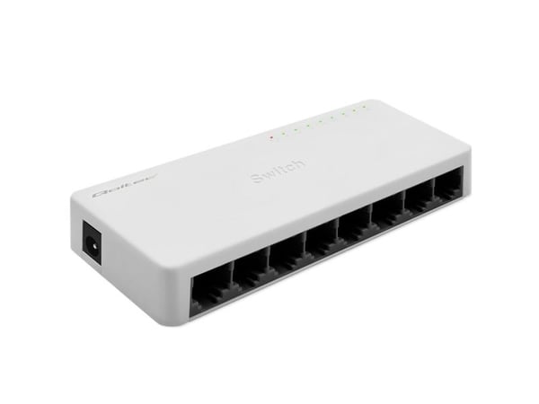 Qoltec - Switch - ikke-styrt - 8 x 10/100 - stasjonær