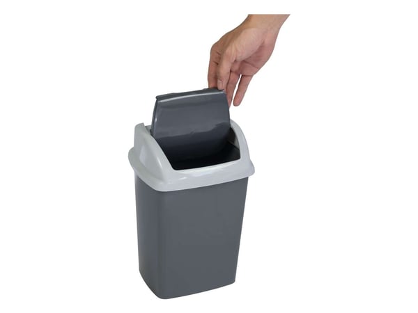 MAUL 9520587, 5 l, Rektangulær, Plast, Polypropylen (PP), Mørkegrå, Hvit, Manuell, Plast