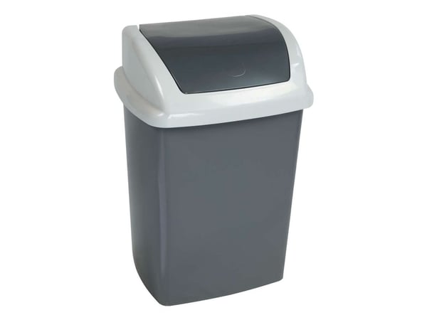 MAUL 9521087, 10 l, Rektangulær, Plast, Polypropylen (PP), Mørkegrå, Hvit, Manuell, Plast