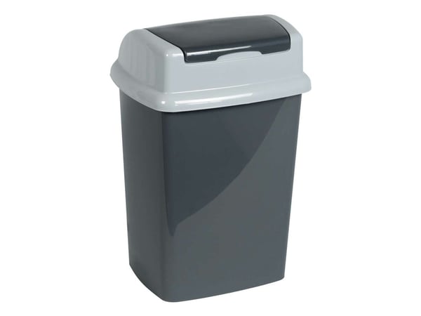 MAUL 9521087, 10 l, Rektangulær, Plast, Polypropylen (PP), Mørkegrå, Hvit, Manuell, Plast