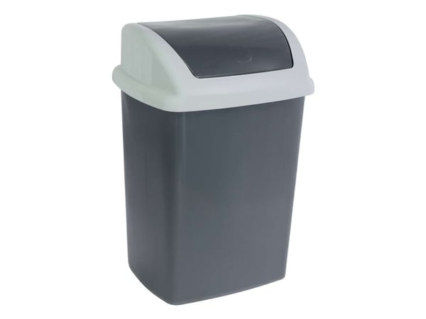 MAUL 9522487, 24 l, Rektangulär, Plast, Polypropylen (PP), Mörkgrå, Vit, Manuell, Plast