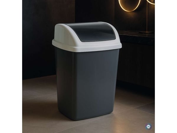MAUL 9522487, 24 l, Rektangulär, Plast, Polypropylen (PP), Mörkgrå, Vit, Manuell, Plast