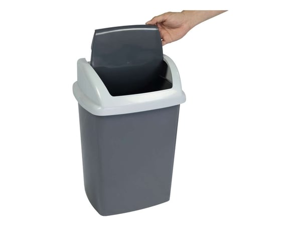 MAUL 9522487, 24 l, Rektangulär, Plast, Polypropylen (PP), Mörkgrå, Vit, Manuell, Plast