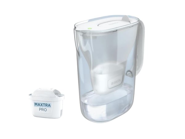 Brita Style Essential, Vattenfilter kanna, 2,4 l, Transparent, Vit