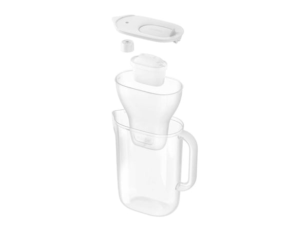Brita Style Essential, Vattenfilter kanna, 2,4 l, Transparent, Vit