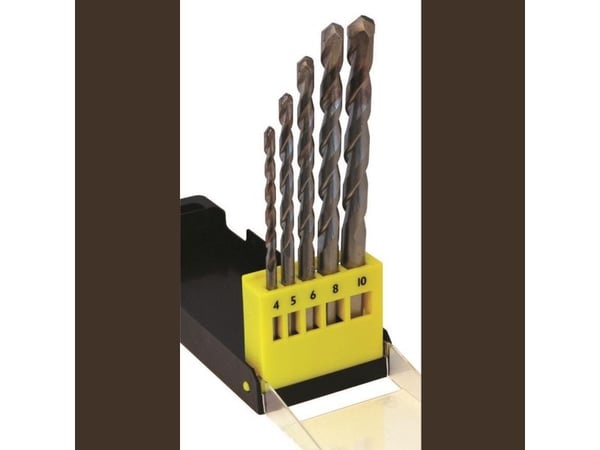 C.K. T3063 hardmetall multiborsett 5 deler 4 mm, 5 mm, 6 mm, 8 mm, 10 mm sylinderskaft 1 sett