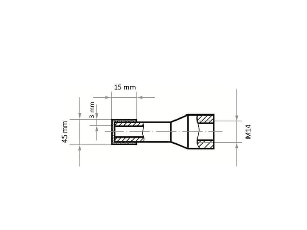LUKAS-ERZETT DTB 45 M14 A345890456315013 diamantkjernebor 45 mm, 1 stk