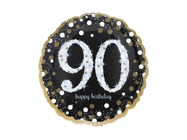 Folieballong 90 år Sparkling