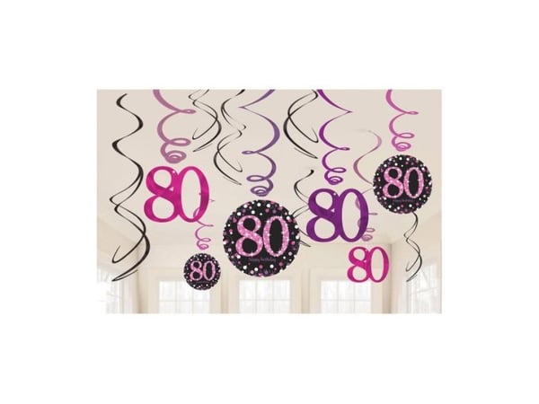Loftspiraler 80 år Pink Sparkling