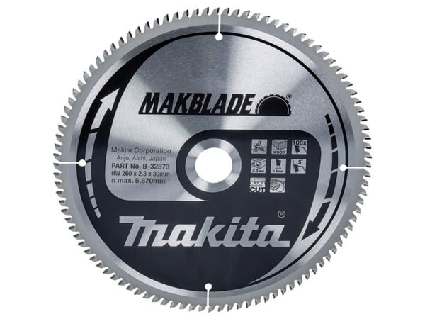 Makita MakBlade, 26 cm, 3 cm, 1,8 mm, 2,3 mm, Makita, 1 styck