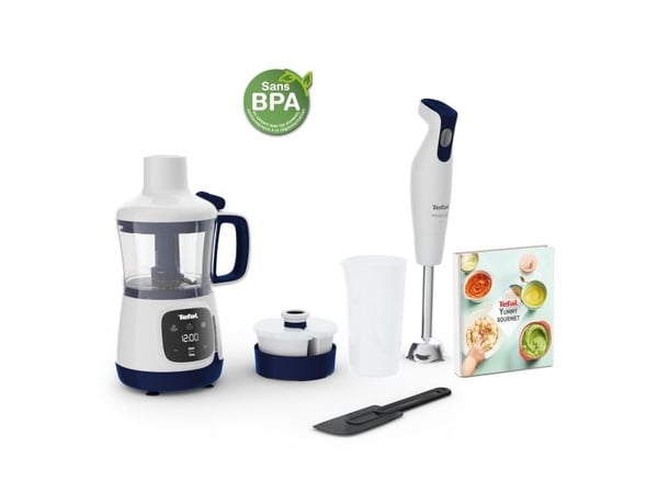 Tefal Yummy Gourmet HB55W430 - Håndmikser - 600 W - hvit/blå