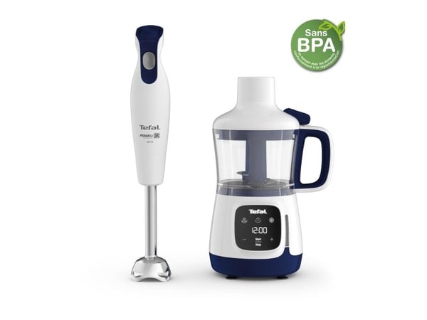 Tefal Yummy Gourmet HB55W430 - Håndmikser - 600 W - hvit/blå