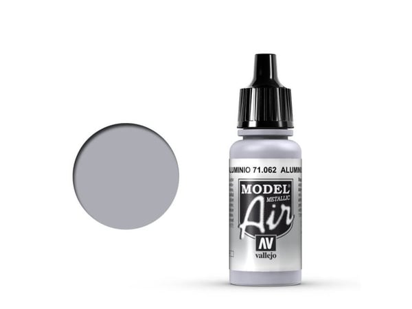 Vallejo 71.062, 17 ml, Silver, Metallisk, Flaska
