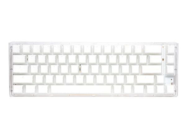 Ducky One 3 Aura White SF, Koblet med ledninger (ikke trådløs), USB, Mekanisk nøkkelbryter, QWERTY, RGB LED, Hvit