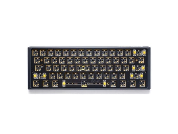 Ducky One 3 Hot-Swap Barebone Mini, 60%, Koblet med ledninger (ikke trådløs), USB, Mekanisk nøkkelbryter, RGB LED, Sort