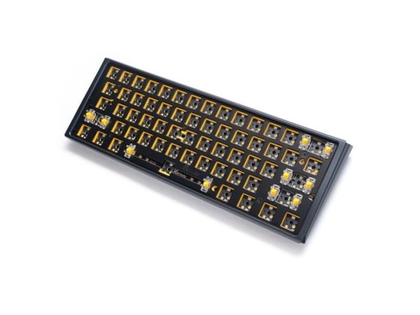 Ducky One 3 Hot-Swap Barebone Mini, 60%, Koblet med ledninger (ikke trådløs), USB, Mekanisk nøkkelbryter, RGB LED, Sort